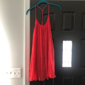 Abercrombie Coral Pleated Braided Racerback Medium